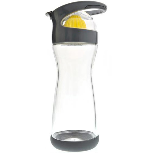 Wherever Water Lemon Water On-the-Go Glass Bottle, Blackberry, 20 oz, Full Circle Home