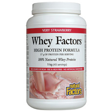 Whey Factors Powder Drink Mix - Strawberry 12 oz, Natural Factors