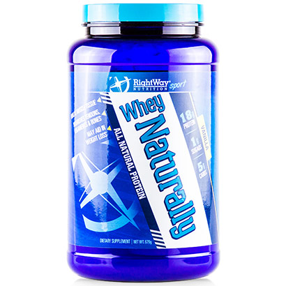 Whey Naturally, All Natural Protein, Vanilla Flavor, 680 g, Rightway Nutrition