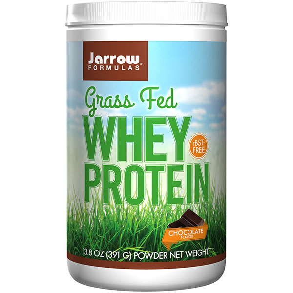 Whey Protein Grass Fed - Chocolate Flavor, 13.8 oz (15 Servings), Jarrow Formulas