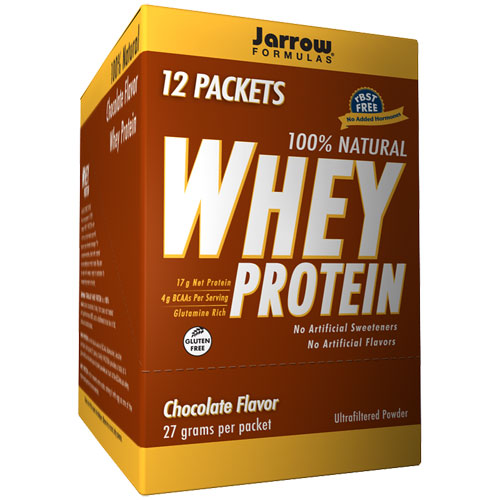 Whey Protein Packet - Chocolate, 12 Packets, Jarrow Formulas