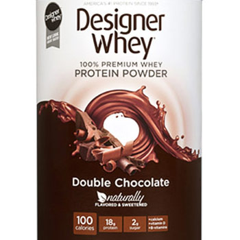 100% Premium Whey Protein Powder, Double Chocolate, 12 oz, Designer Whey