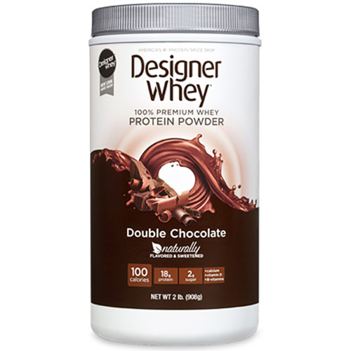 100% Premium Whey Protein Powder, Double Chocolate, 2 lb, Designer Whey