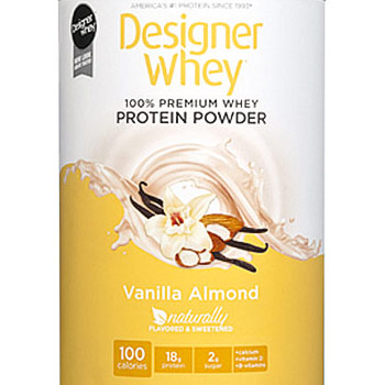 Designer Whey 100% Premium Whey Protein Powder, Vanilla Almond, 12 oz, Designer Whey