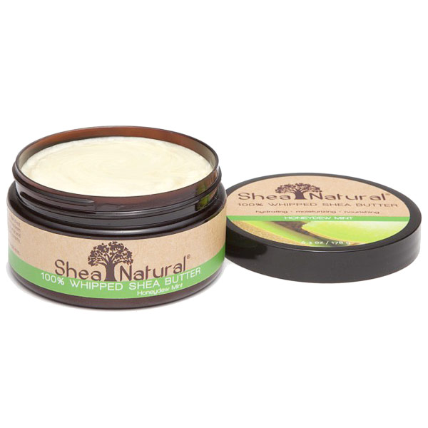 100% Whipped Shea Butter, Honeydew Mint, 6.3 oz, Shea Natural