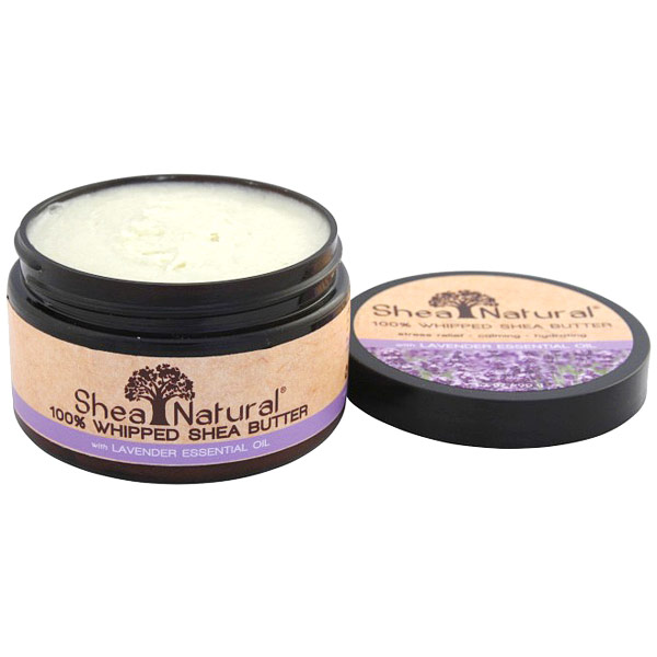 100% Whipped Shea Butter with Lavender Essential Oil, 3.2 oz, Shea Natural