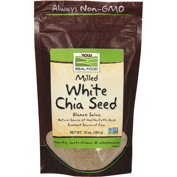 White Chia Seed Meal, 1 lb, NOW Foods