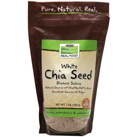 White Chia Seeds, 1 lb, NOW Foods