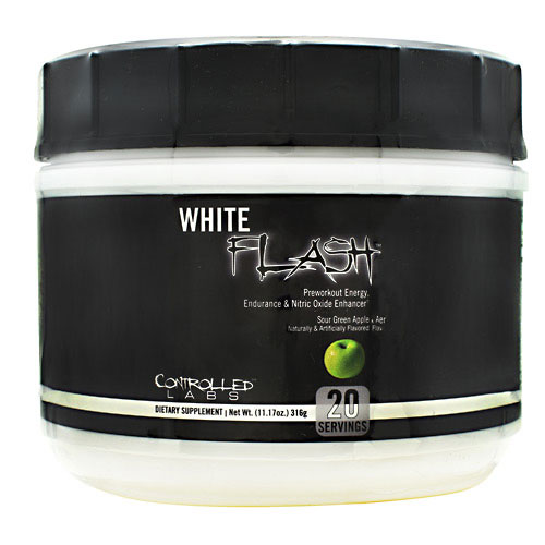 White Flash, Preworkout Energy & Nitric Oxide Enhancer Powder, 20 Servings, Controlled Labs