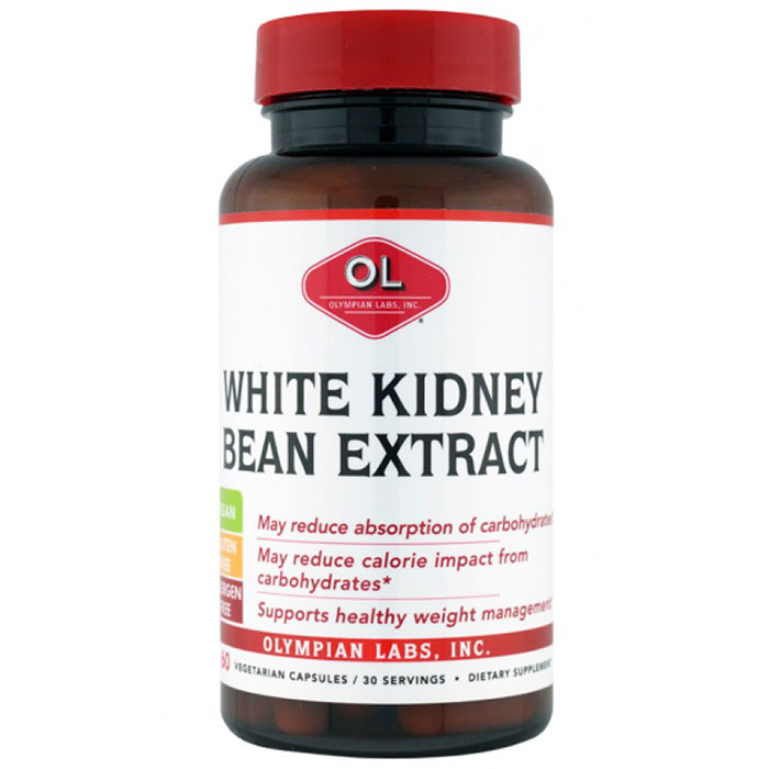 White Kidney Bean Extract 1200 mg, 60 Vegetarian Capsules, Olympian Labs