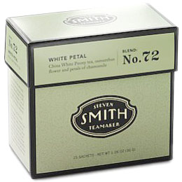 White Petal Full Leaf White Tea, Blend No. 72, 15 Tea Bags, Steven Smith Teamaker