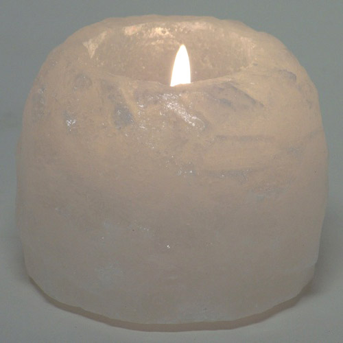 Himalayan White Salt Tea Light Mini Holder, 2.25 Inch, 1 ct, Aloha Bay