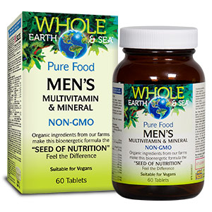 Whole Earth & Sea Mens Multivitamin & Mineral, 60 Tablets, Natural Factors