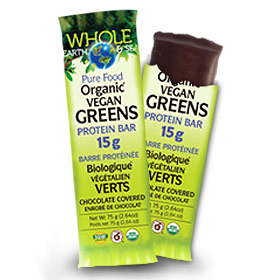 Whole Earth & Sea Organic Vegan Greens Protein Bar, 1 Bar, Natural Factors
