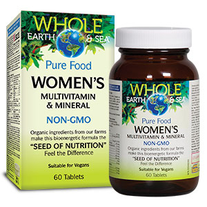 Whole Earth & Sea Womens Multivitamin & Mineral, 60 Tablets, Natural Factors