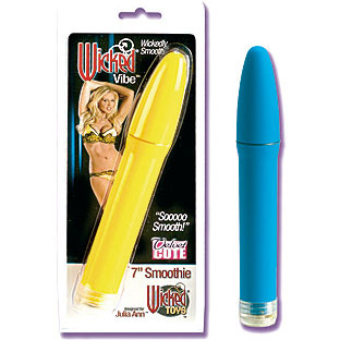 Wicked Vibe Julia Ann 7 Inch Smoothie - Blue, California Exotic Novelties