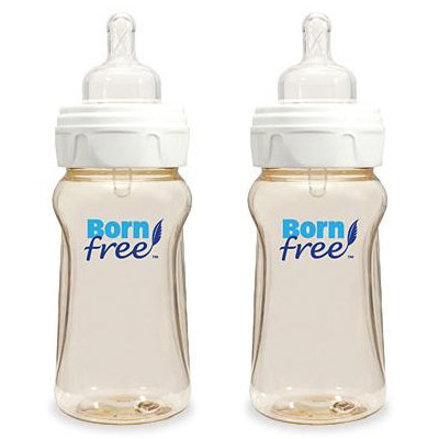 BornFree (Born Free) Wide Neck Bottle, 9 oz Baby Bottle, 2 Pack, BornFree (Born Free)