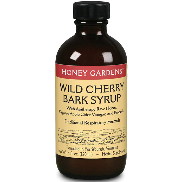Wild Cherry Bark Syrup, 4 oz, Honey Gardens