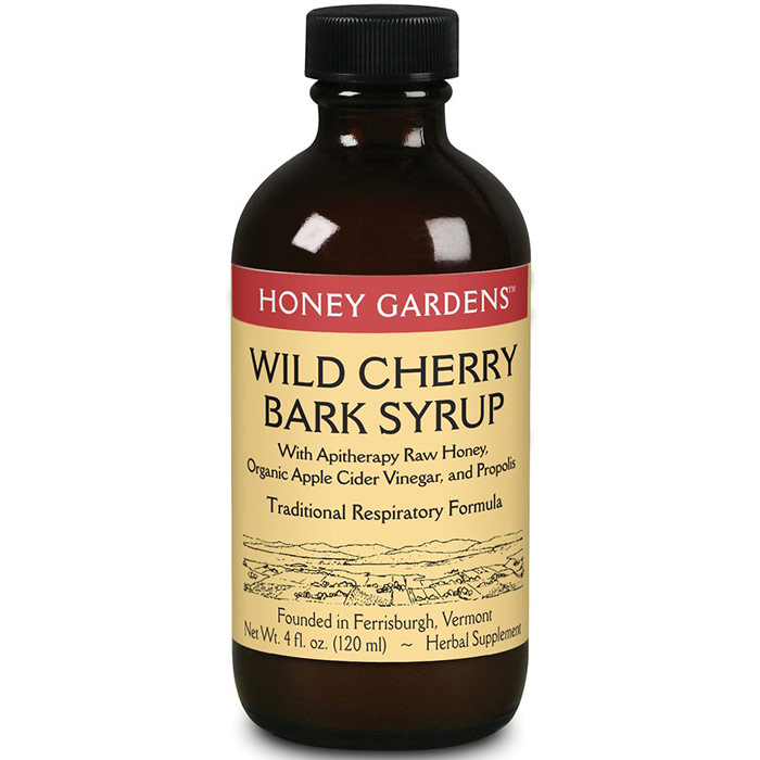 Wild Cherry Bark Syrup, Value Size, 8 oz, Honey Gardens