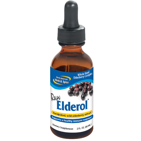 Wild Raw Elderol, Handpicked Wild Elderberry Extract Liquid, 2 oz, North American Herb & Spice