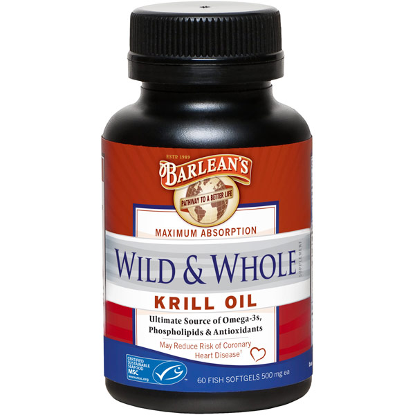 unknown Wild & Whole Krill Oil, 60 Softgels, Barlean's Organic Oils
