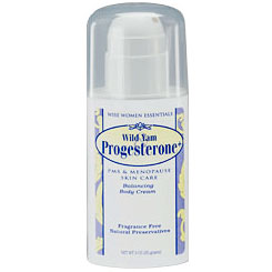 Wild Yam & Progesterone Cream, 3 oz Pump, Wise Essentials