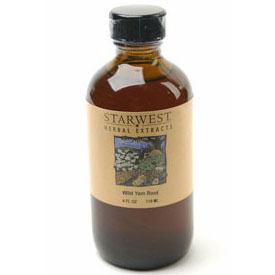 Wild Yam Root Extract Liquid 4 oz Wild Crafted, StarWest Botanicals