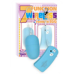 7 Function Wireless Remote Egg - Baby Blue, Doc Johnson
