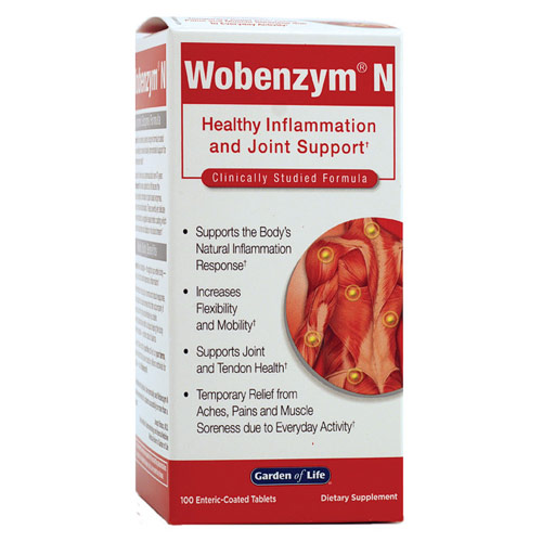 Wobenzym N, 100 Enteric-Coated Tablets, Garden of Life