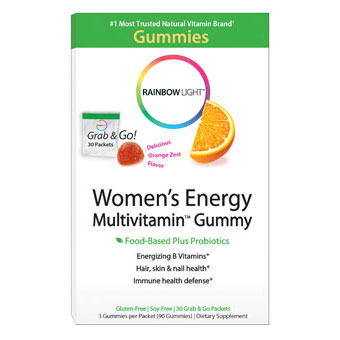 Womens Energy Multivitamin Gummy, 30 Packets (90 Gummies), Rainbow Light