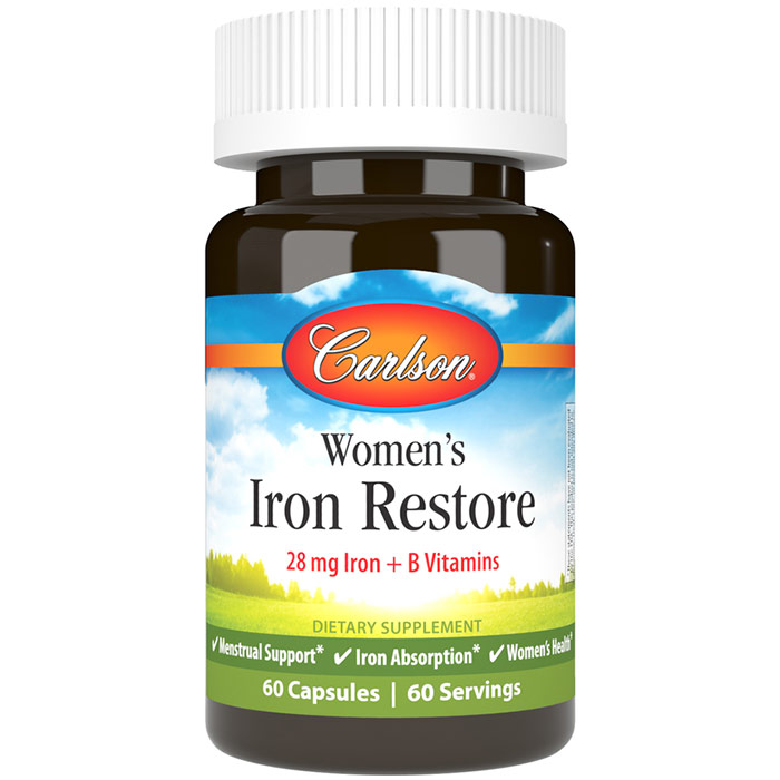 Womens Iron Restore, 60 Capsules, Carlson Labs