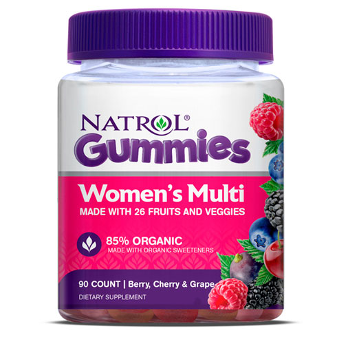 Womens Multi Gummies, Chewable Multi-Vitamins & Minerals, 90 Gummies, Natrol