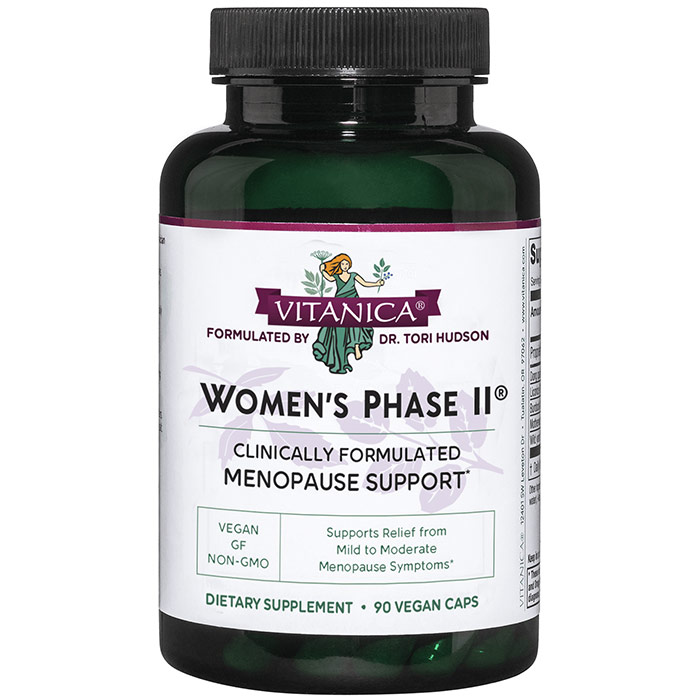 Womens Phase II, Menopause Support, 90 Vegetarian Capsules, Vitanica