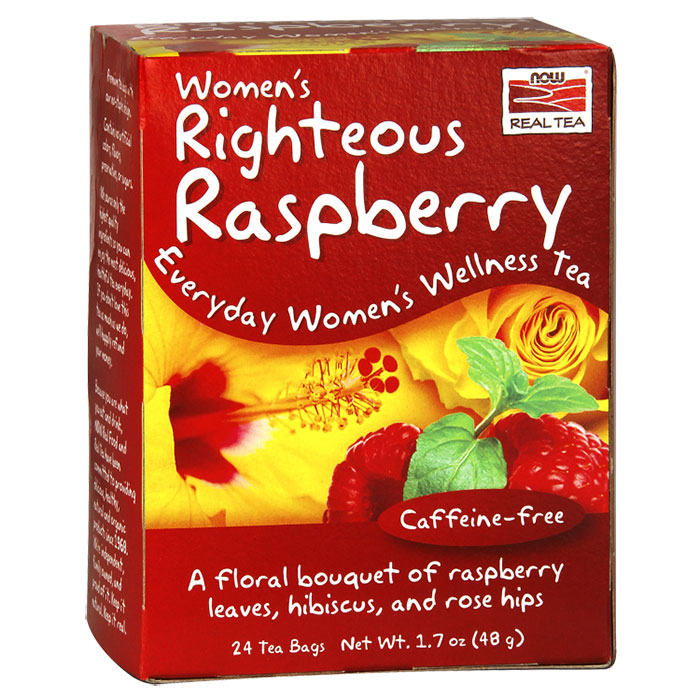 Womens Righteous Raspberry Tea, 24 Tea Bags, NOW Foods