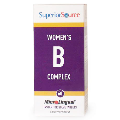Superior Source Women's B Complex with Extra B-12 & Folic Acid, 60 Instant Dissolve Tablets, Superior Source