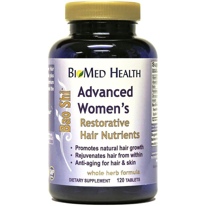 Advanced Womens Bao Shi Restorative Hair Nutrients, 120 Caplets, BioMed Health