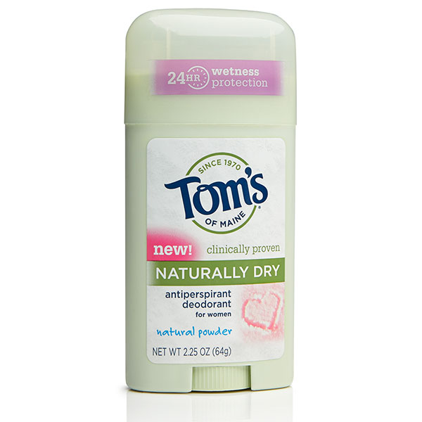 Tom's of Maine Women's Naturally Dry Antiperspirant Deodorant, Natural Powder, 2.25 oz, Tom's of Maine