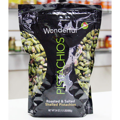 Wonderful Shelled Pistachios, Roasted & Salted, 24 oz