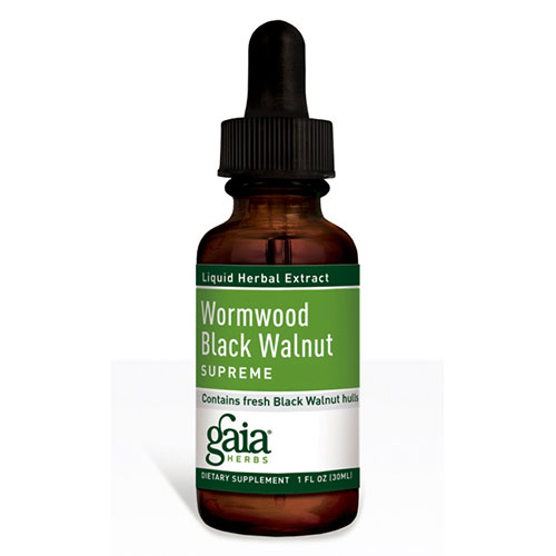 Wormwood Black Walnut Supreme Liquid, 1 oz, Gaia Herbs