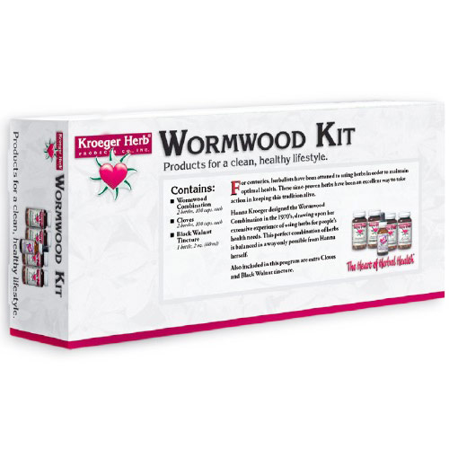 Kroeger Herb Wormwood Kit for Parasite Control, 5 Piece Kit, Kroeger Herb