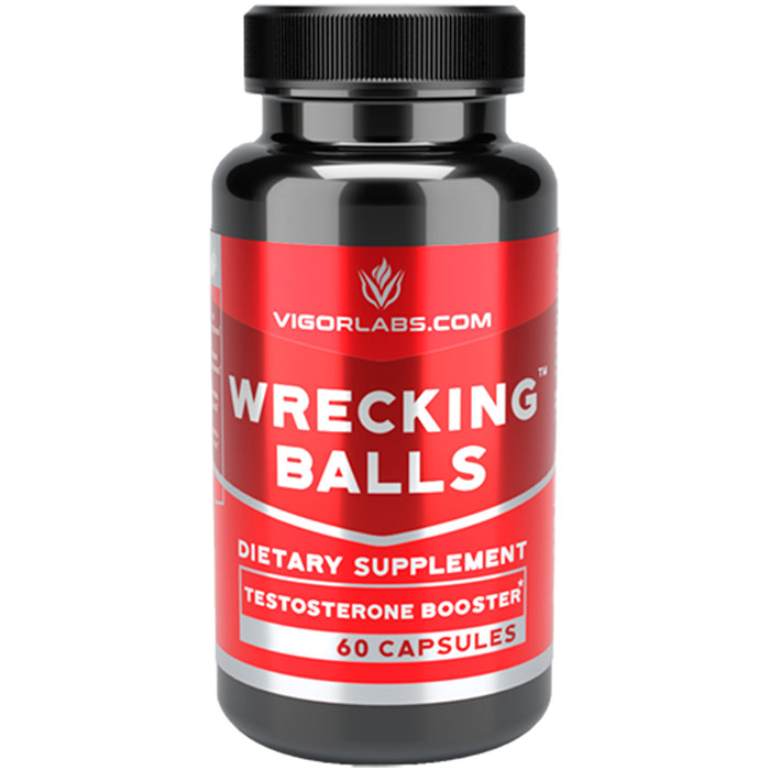 Vigor Labs Wrecking Balls, Testosterone Booster, 60 Capsules, Vigor Labs