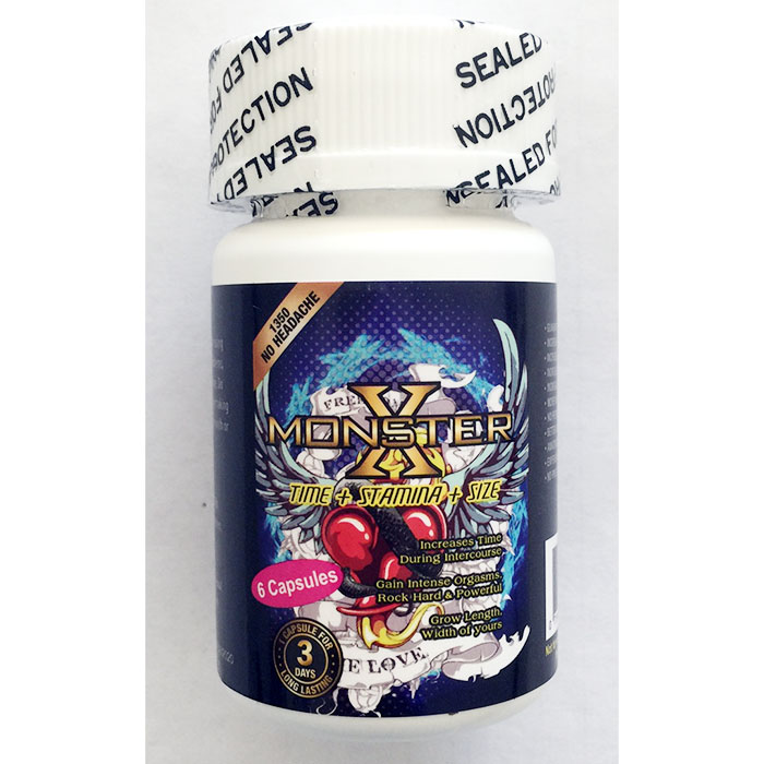 X-Monster 1350 mg, Supplement for Men, 6 Capsules, X Monster (Out of Stock)