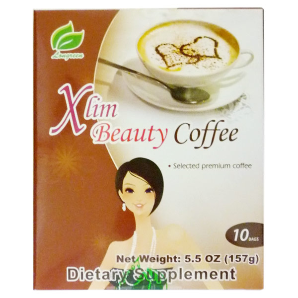 Xlim Beauty Coffee with Radix Astragali Extract, 10 Bags/Box, Longreen Corporation
