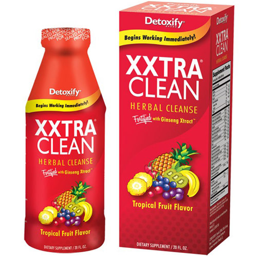 XXTRA Clean Detox Drink, Tropical Fruit Flavor, 20 oz, Detoxify Brand