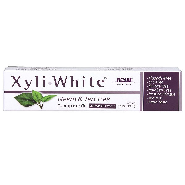 Xyli-White Toothpaste Gel, Neem & Tea Tree, 6.4 oz, NOW Foods