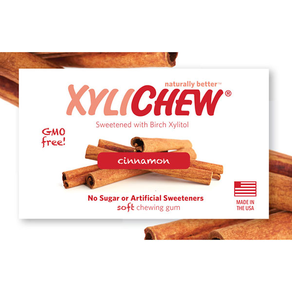 XyliChew Gum XyliChew Sugar Free Chewing Gum, Cinnamon, 60 Pieces