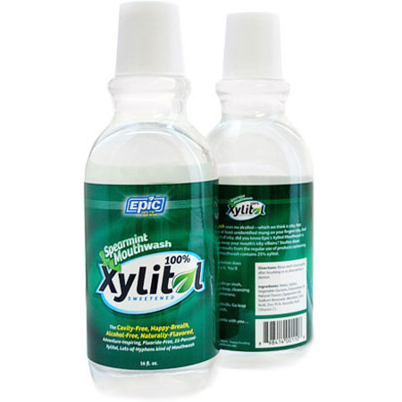 Xylitol Mouthwash, Spearmint, 16 oz, Epic Dental (Epic Xylitol)