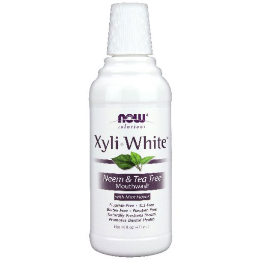 Xyliwhite Neem & Tea Tree Mouthwash - Mint, 16 oz, NOW Foods
