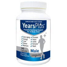 Years Plus Male Longevity Formula, 140 Capsules, Century Systems Inc