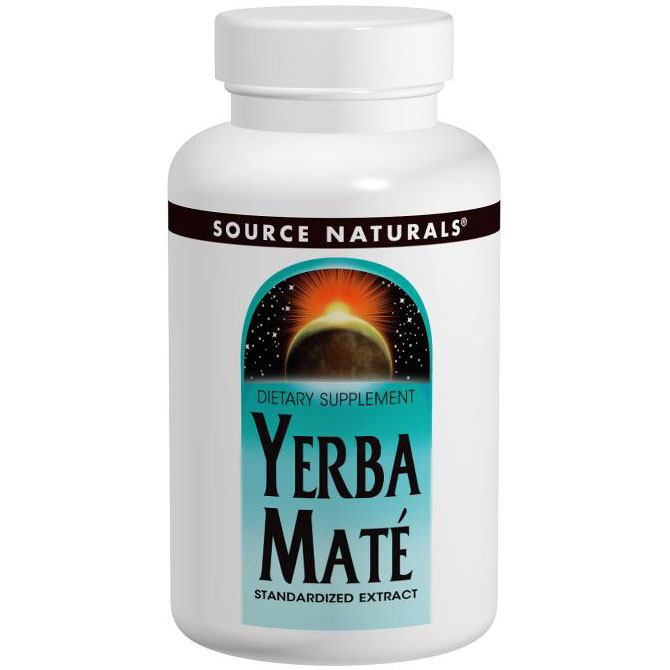 Yerba Mate Standardized Extract 600 mg, 90 Tablets, Source Naturals